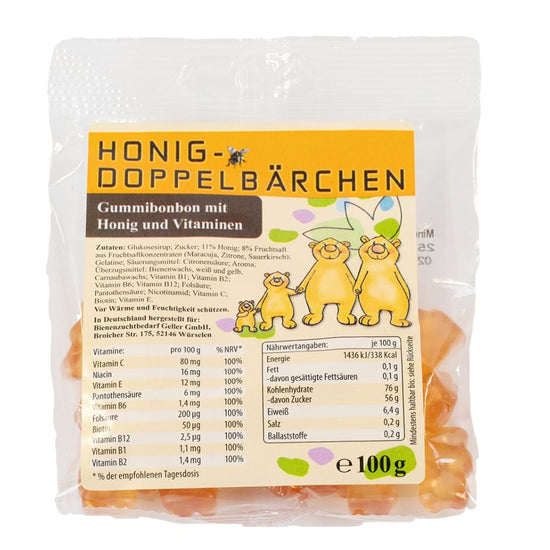 Honig Doppelbärchen mit Vitaminen und Honig 100g