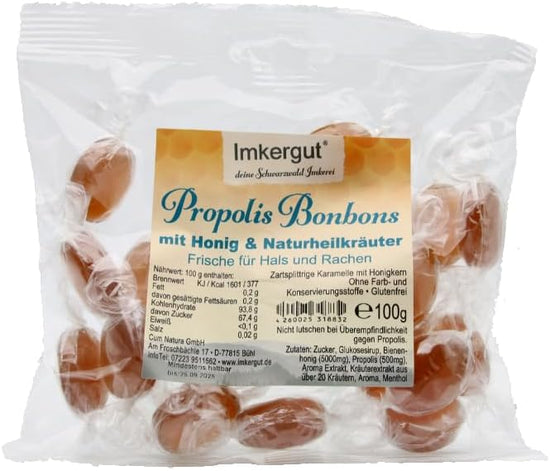 Propolis - Kräuter Bonbons mit Honig gefüllt 100g