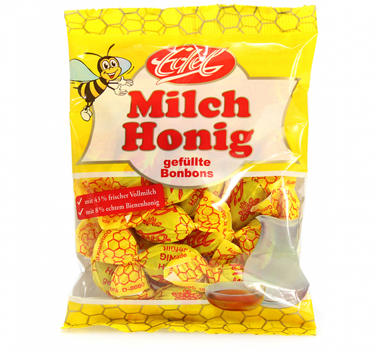 Edel Milch Honig gefüllte Honigbonbons 90g