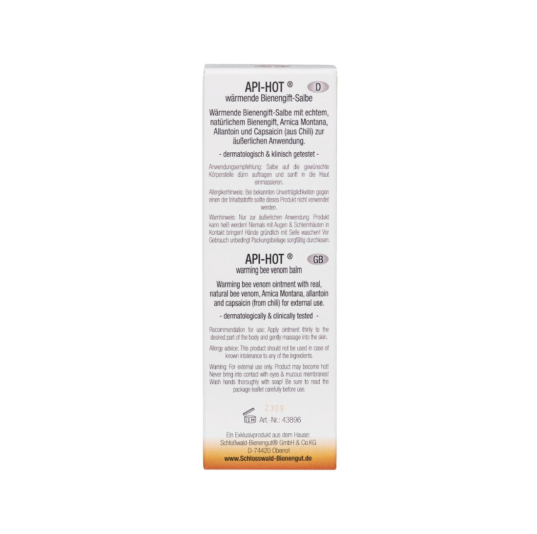 API-HOT® wärmende Bienengift-Salbe 50 ml